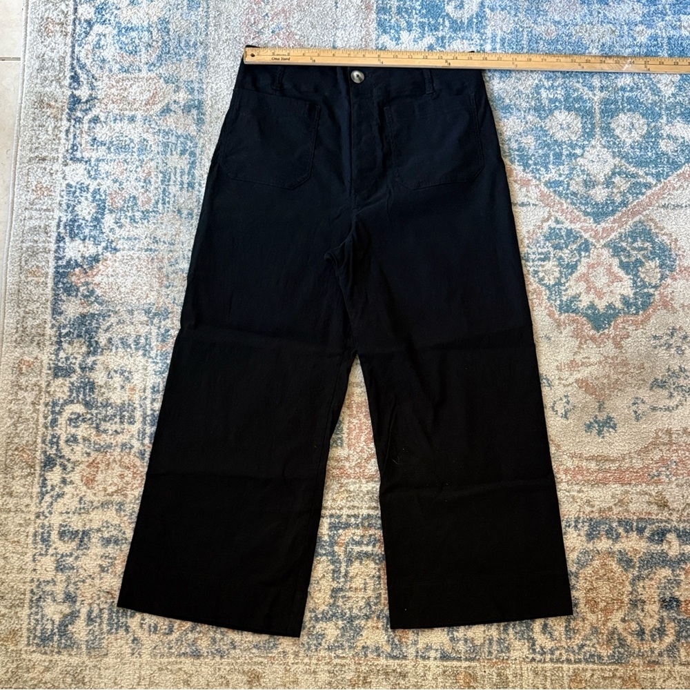 Maeve by Anthropologie black wide leg Colette pants
